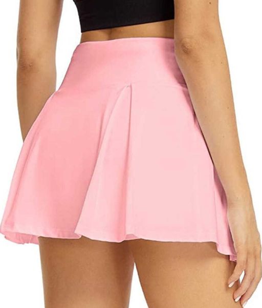 

luluwomen yoga pleated skirt knee above length pocket shorts inside tennis biker golf badminton beach running fitness sports gym clothes 6es