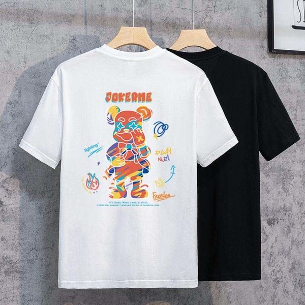 

designer t-shirt summer short sleeve designer men's t-shirt women's premium polo letter high-quality cotton women's clothing, White;black