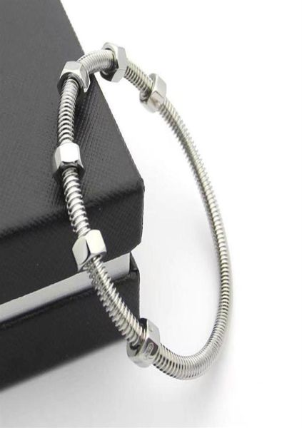 

stainless steel bangle screw bracelet fashion designer jewelry women bracelets iced out306n6226042, Black