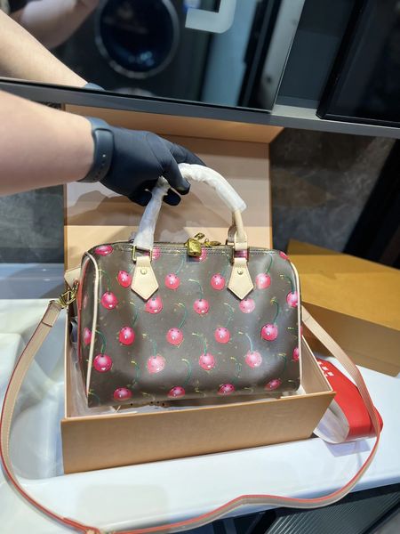 

designer shoulder pillow bags tote handbags purse women designers handbags nano speedy 30 boston shopping cherry bag large capacity handbag