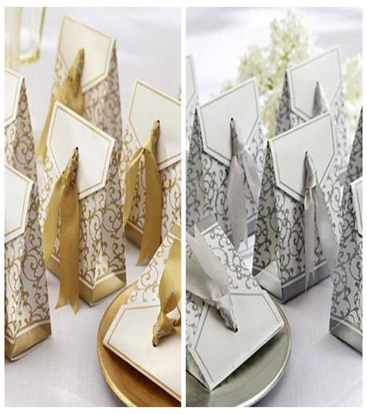 

100 pieceslot wedding favors of gold ribbon favor box for bridal shower decoration favor box and candy gift box1143299