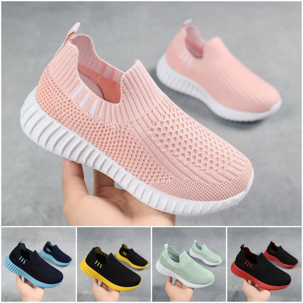 

girls sports shoes spring and summer children casual breathable mesh shoes large one footed outdoor walking sneakers kids light jogging trai, Black