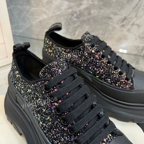 

2023new designer platform women mens quality casual shoes leather lace-up sneaker fashion lady flat running trainers letters gym sneaker, Black