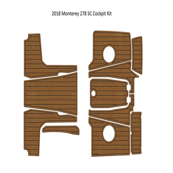 

2018 monterey 278 sc cockpit pad boat eva foam faux teak deck floor mat flooring