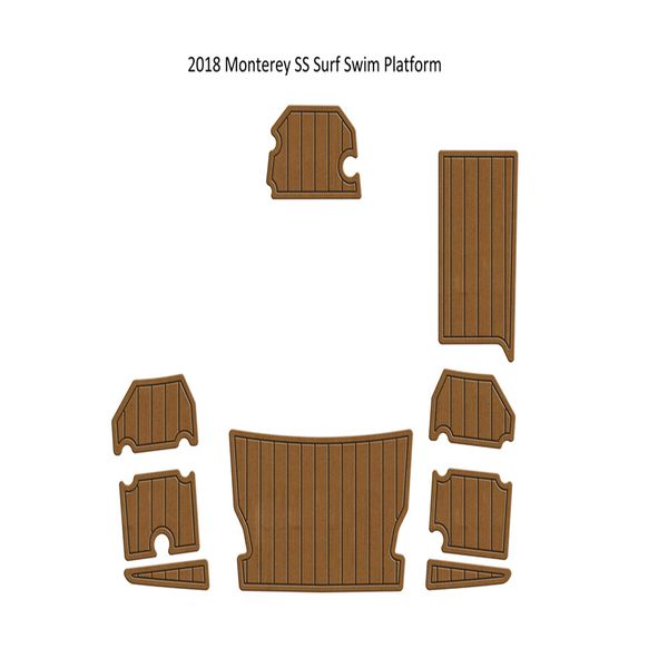 

2018 monterey ss surf swim platfrom step pad boat eva foam faux teak deck floor