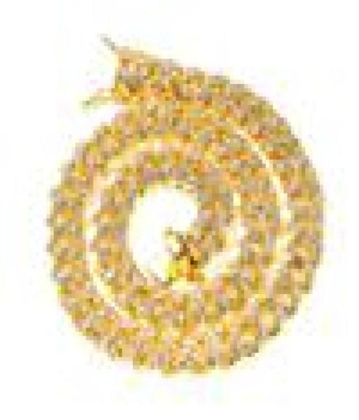 

diamond iced out tennis chains necklaces mens gold silver miami cuban link chain fashion high quanlity hip hop bling jewelry2579578, Black