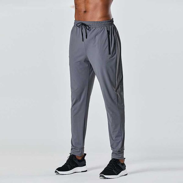 

designer new sports pants running men's loose breathable thin casual outdoor elastic belt label lululemens men 6ess, Black