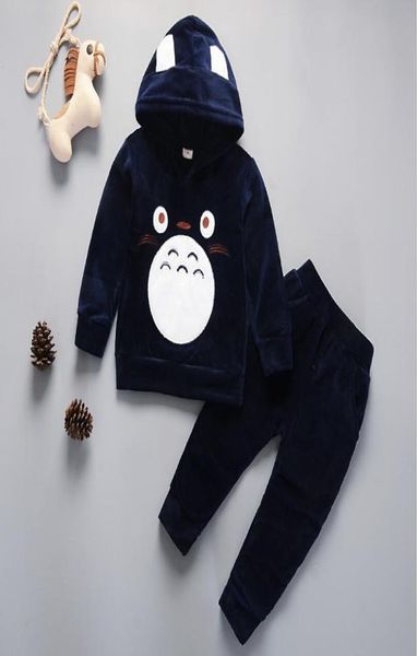 

kids spring autumn clothes baby pleuche hooded sweatshirt casual set children clothing boys winter clothes kids newborn clothing8868361, White
