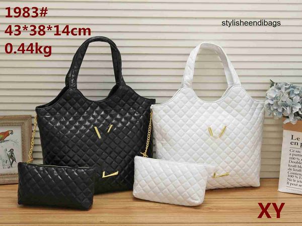 

designer luxury tote shoulder bag totes purse handbag message bags cluth brand classic crossbody pu leather fashion #1983 shopping 43cm wall