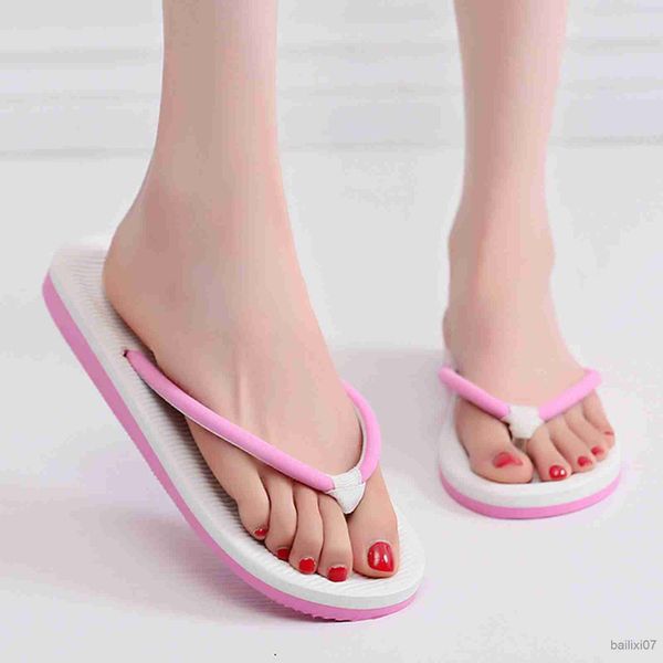 

slippers slippers beach breathable toe flip-flops fashion slip-on women shoes womens beach flip clear flip for women jelly, Black