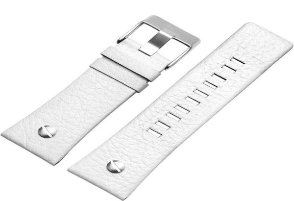 

watch bands 2024 2627 28mm leather strap is replaced by dz7313 dz7322 dz7257 watch with needle button2998490, Black;brown