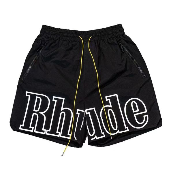 Designer RHUDE Shorts Mens Short Beach Mesh Street Sweatpants Basketball men limited swim knee length hip hop high sports training elastic waist yn