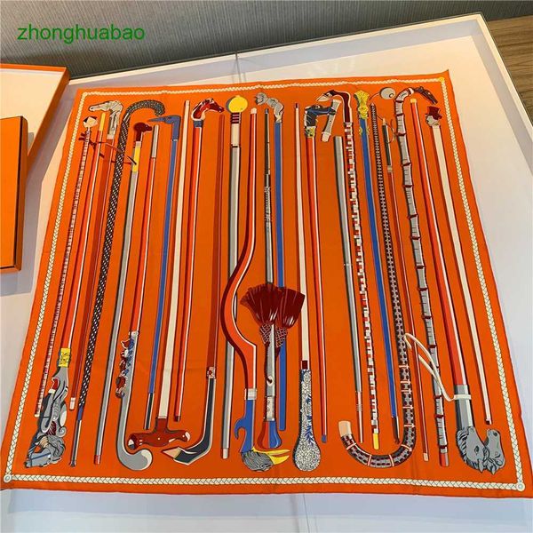 

hemres designer scarves silk versatile spring and autumn summer 90 polyester square women's neck korean thin small scarf temperament su, Blue;gray