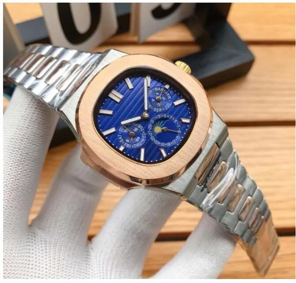 

luxury quality 40mm mens watches automatic movement stainless steel watches mechanical wristwatches waterproof luminous fashion wristwatch w, Slivery;brown