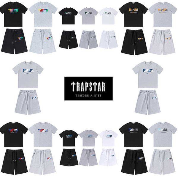 

trapstar london suit chest towel mens t shirt and shorts casual street shirts british brand suits designer shirt trapstars a new design 33es, White;black