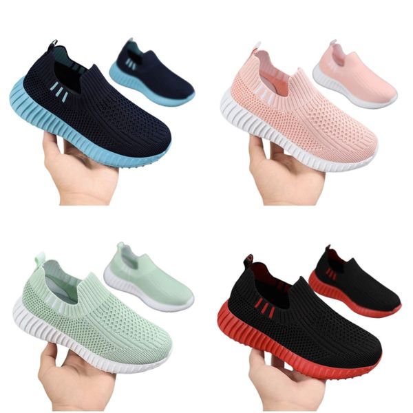 

girls sports shoes spring and summer children casual breathable mesh shoes large one footed outdoor walking sneakers kids light jogging trai, Black