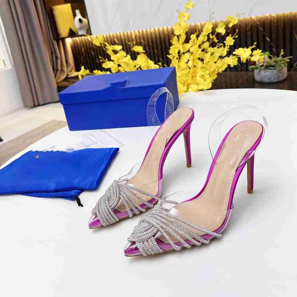

designer heel sandals luxury shoes fashion women slippers aquazzuras woman sandal new sdfsg, Black