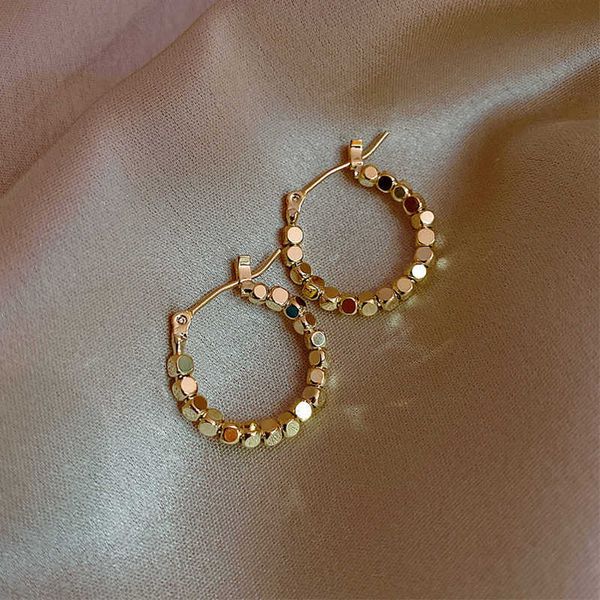 

stud round circle hoop earrings for women stainless steel golden statement metal earring 2022 trend party jewelry couple gift brinco z0517, Golden;silver