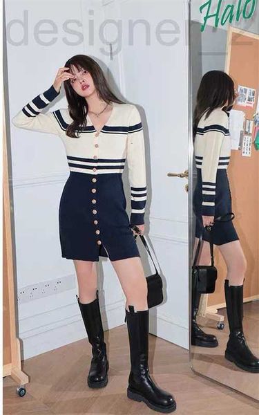 

urban dresses designer autumn winter women's new retro stripe dres's knitted dress spring rty valentine's day irthday gift th, White;black