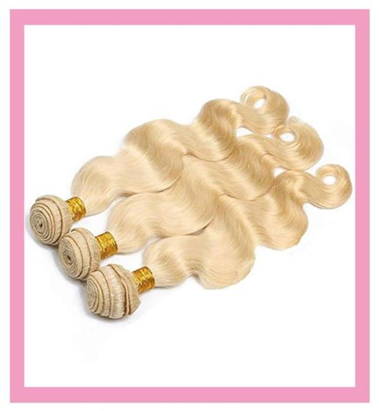

malaysian virgin hair body wave blonde light color 613 human hair extensions 1030inch double wefts blonde 3 bundles5413367, Black