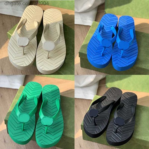 

2023 fashion slippers thong sandal black rubber flip flops triple black white green blue red flat designer slides sandales sliders indoor ou