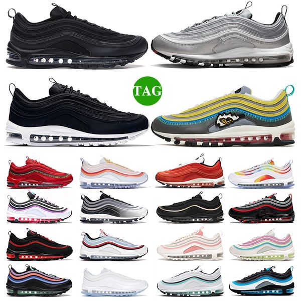 

97 97s men trainers men women running shoes triple black white red leopard pine green sean wotherspoon reflective pine green mosaic royal je