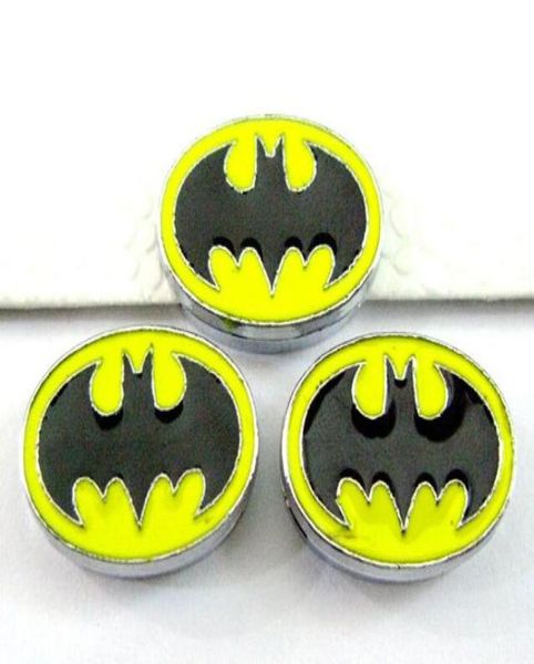 

20 50pcslot 8mm batman slide charms diy alloy accessories fit for 8mm wristband keychains fashion jewelrys8103884, Bronze;silver