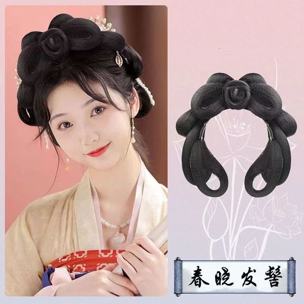 

hair rubber bands hanfu headband onepiece soft twist band antique dress easy to wear for lazy person girl accessories 230517, Pink