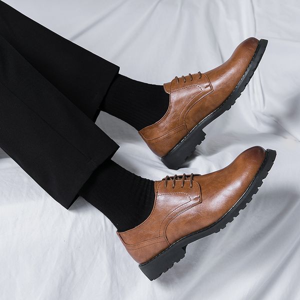 

chaussure luxe classic italian style mens dress shoes oxfords lace-up black brown business office wedding formal shoes for men