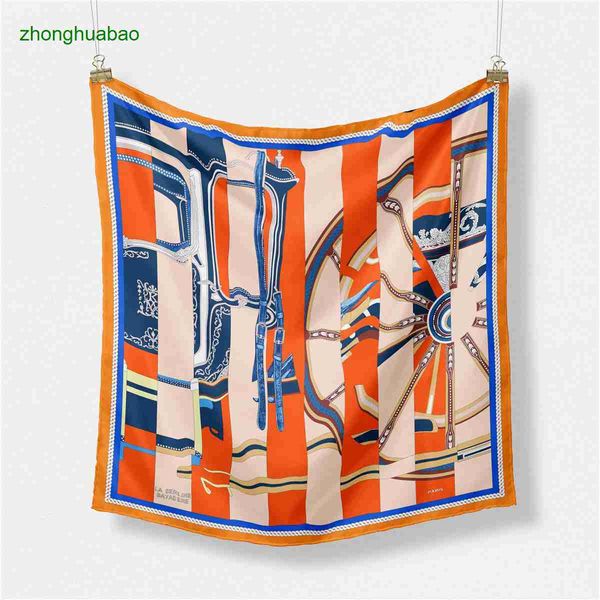 

hemres designer scarves striped berlin carriage new 53cm women's fashion decoration scarf sunscreen headband shawl, Blue;gray