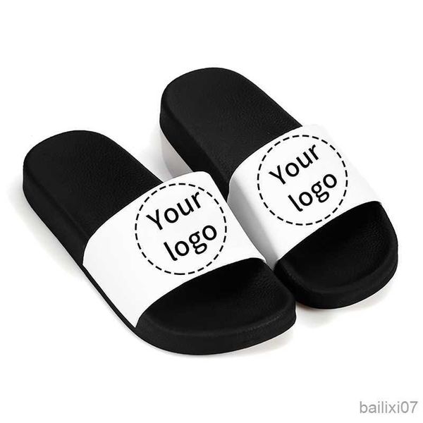 

custom slippers send patterns or english messages, Black