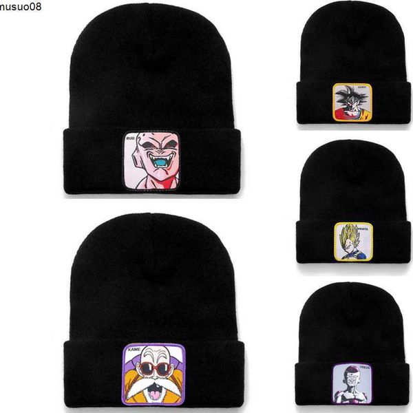 

beanie/skull caps anime cartoon beanie cotton beanies for men women warm knitted winter hat fashion solid cap j230518, Blue;gray