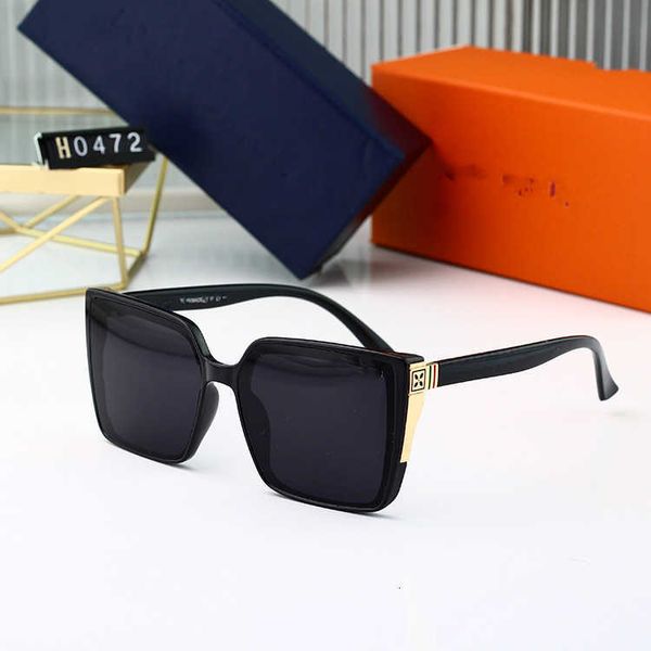 

Designer LOU VUT luxury cool sunglasses New and Same Style Large Frame Sunglasses for Women's Street Shooting Overseas Network Red Box Glasses with original box