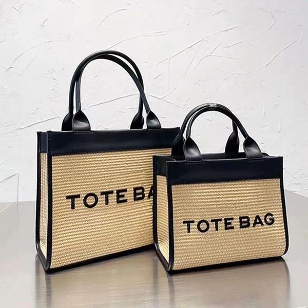 

totes traveler tote bag straw bags women handbags knitted summer woman crossbody shoulder shop capacity beach classic letter