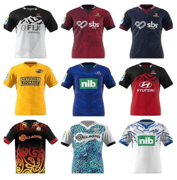 

23 24 new hurricanes highlanders blues crusaders rugby jersey zealand 2023 2024 super chief jerseys, Black;gray
