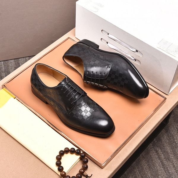 

designer new wedding dress casual men shoes real leather oxfords trainers outdoor size 38-44, Black
