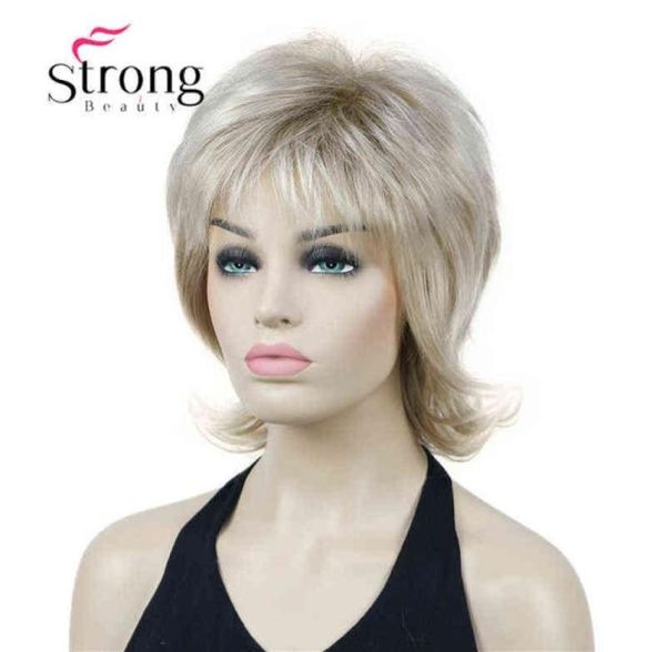 

hair medium length blonde ombre full synthetic for women 2203017776105, Black;brown