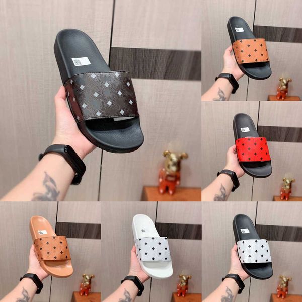 

men women slippers sandles classic black flat home slipper bathroom munich leather print sandals shoes woman flip flops luxury pantoufles sa