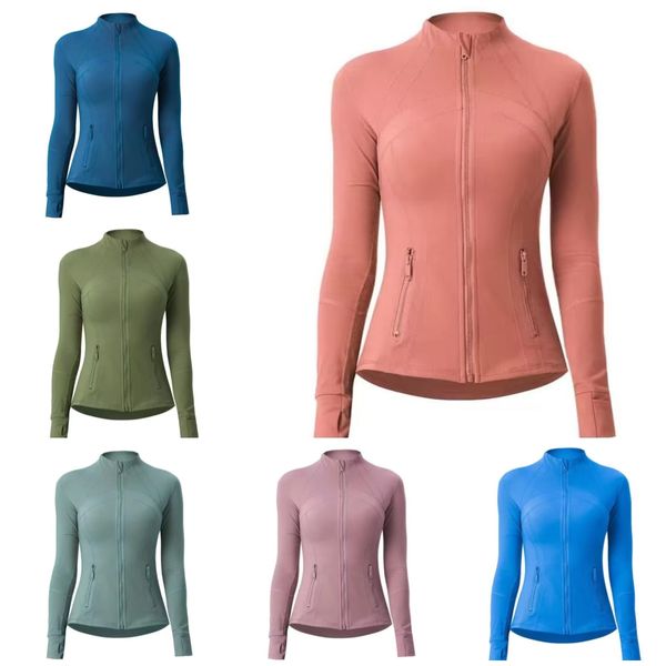 

lulus women's yoga long sleeves jacket solid color nude sports shaping waist tight fitness loose jogging sportswear women's, Black;brown
