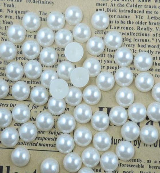 

1000pcs flatback half pearl flat back acrylic pearl diy crafts scrapbooking 4 6 8 10mm1480501, Black