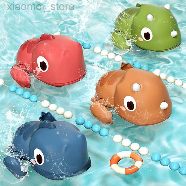 

3pscbath toys new 1pcs baby water toys current clockwork bath toy cartoon animal dinosaur classic bath toys for child
