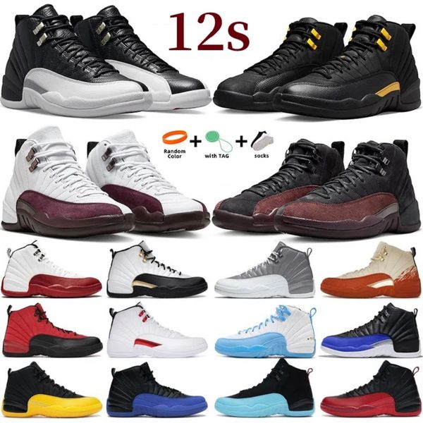 

12 12s men basketball shoes sneaker cherry playoffs high royalty black taxi university blue twist stealth field purple dark grey bulls gamma