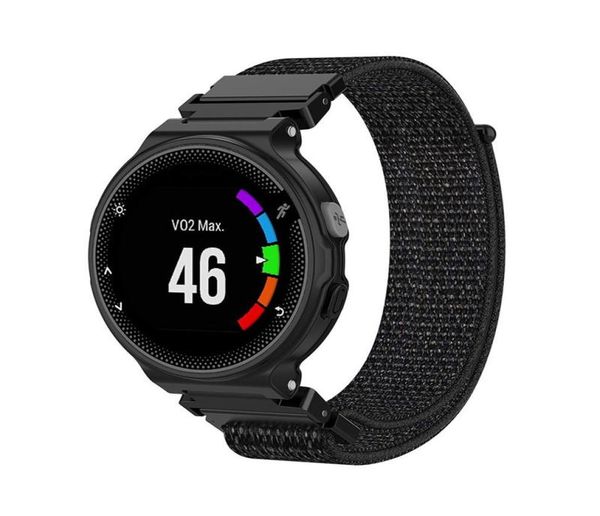 

watch bands arrival wristband nylon sport loop wrist band strap for garmin forerunner 220 230 235 630 620 7356614444, Black;brown