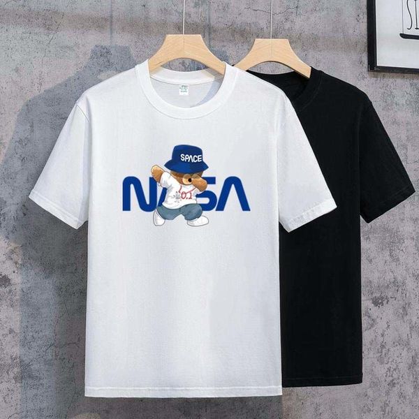 

designer t-shirt summer short sleeve designer men's t-shirt women's premium polo letter high-quality cotton women's clothing, White;black