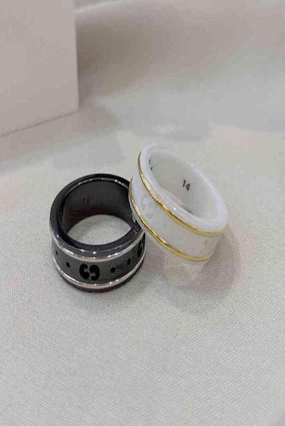 

band rings s925 sterling silver white ceramic steel stone couple ring personality classic pair for girlfriend exclusive design jew3971512