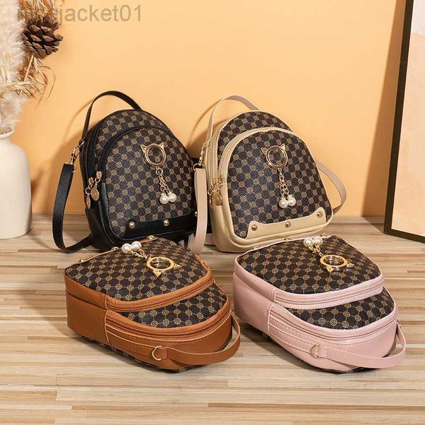 

women's bag fashion backpack 2023 new niche printed backpack personalized small backpack