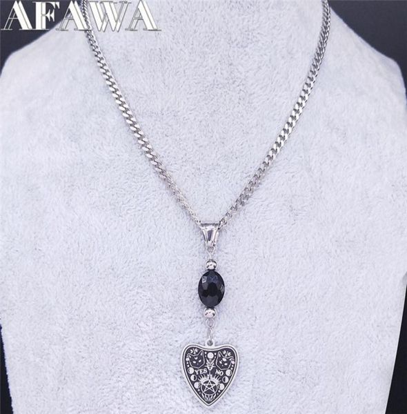 

2020 witchcraft divination cat stainless steel necklaces for women silver color choker necklace jewelry cadenas mujer n3764s033596555