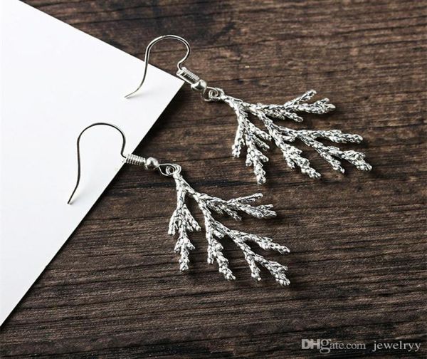 

creative tree branch earring fashion silver fish ear hook antique dangle chandelier women pendant earrings jewelry gift 6017753