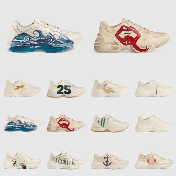 

rhyton kid shoes men women children preschool athletic outdoor baby luxury sneaker trainers toddler girl tod pour enfant gg''sneak, Black