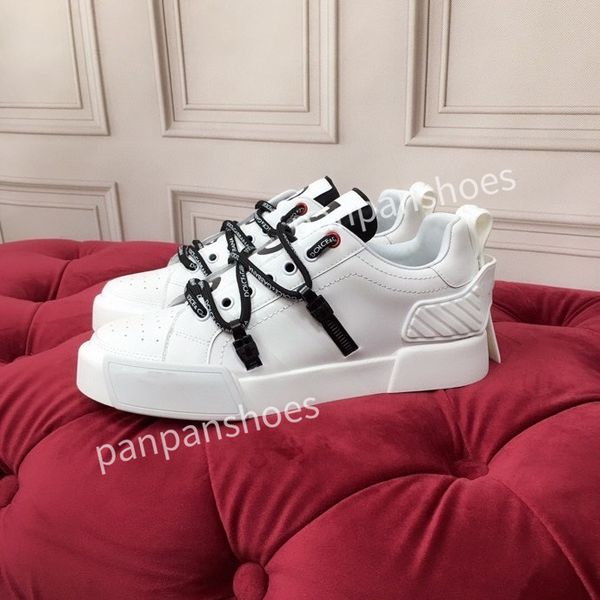 

new casual shoes brand mens designer leather lace-up sneakers fashion lady flat running letters shoes sneaker2023, Black